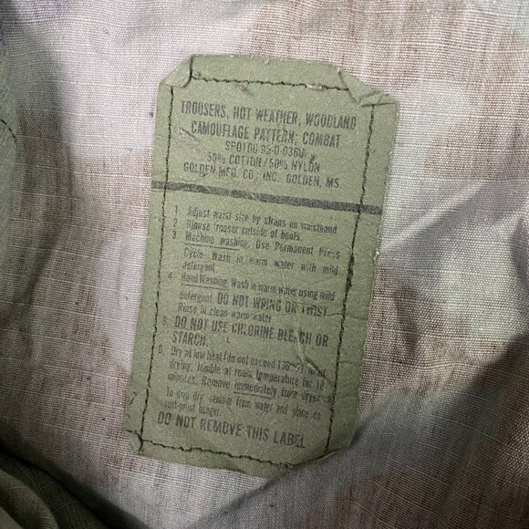 Trousers Hot Weather Woodland Camo Pattern Combat Mens Medium Long Military Pant - Picture 10 of 16